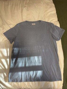 Taylor Stitch Heavy Bag Tee in Sea Foam Blue
